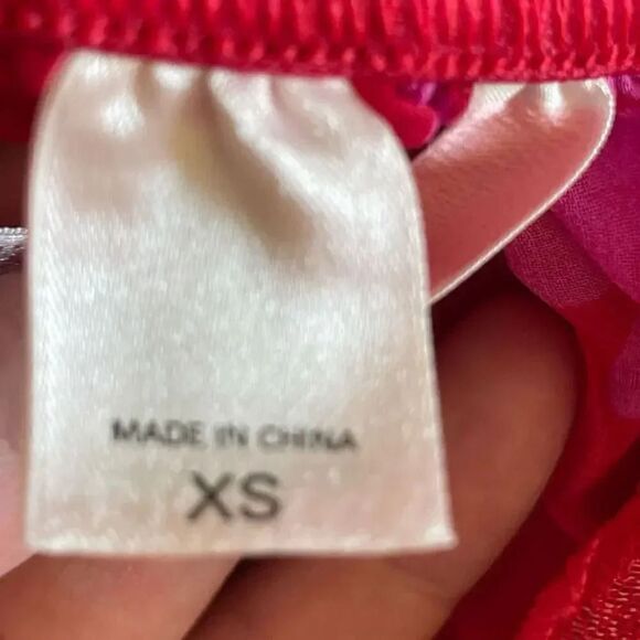 Victoria’s Secret Red Pink Purple Embroidered Babydoll SZ XS # 1610 - Picture 12 of 16